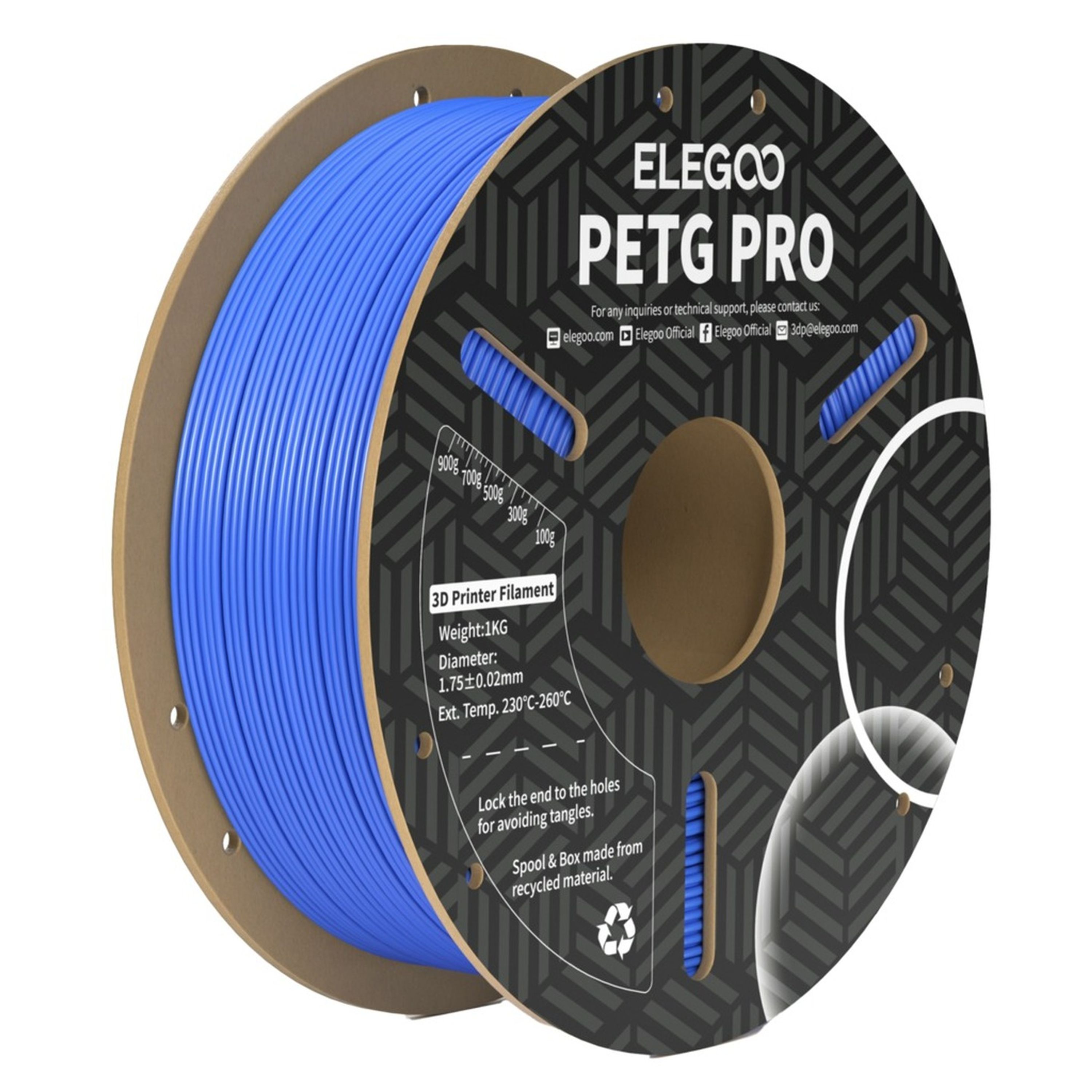 Elegoo PETG Pro filament Light Blue 1.75mm 1kg