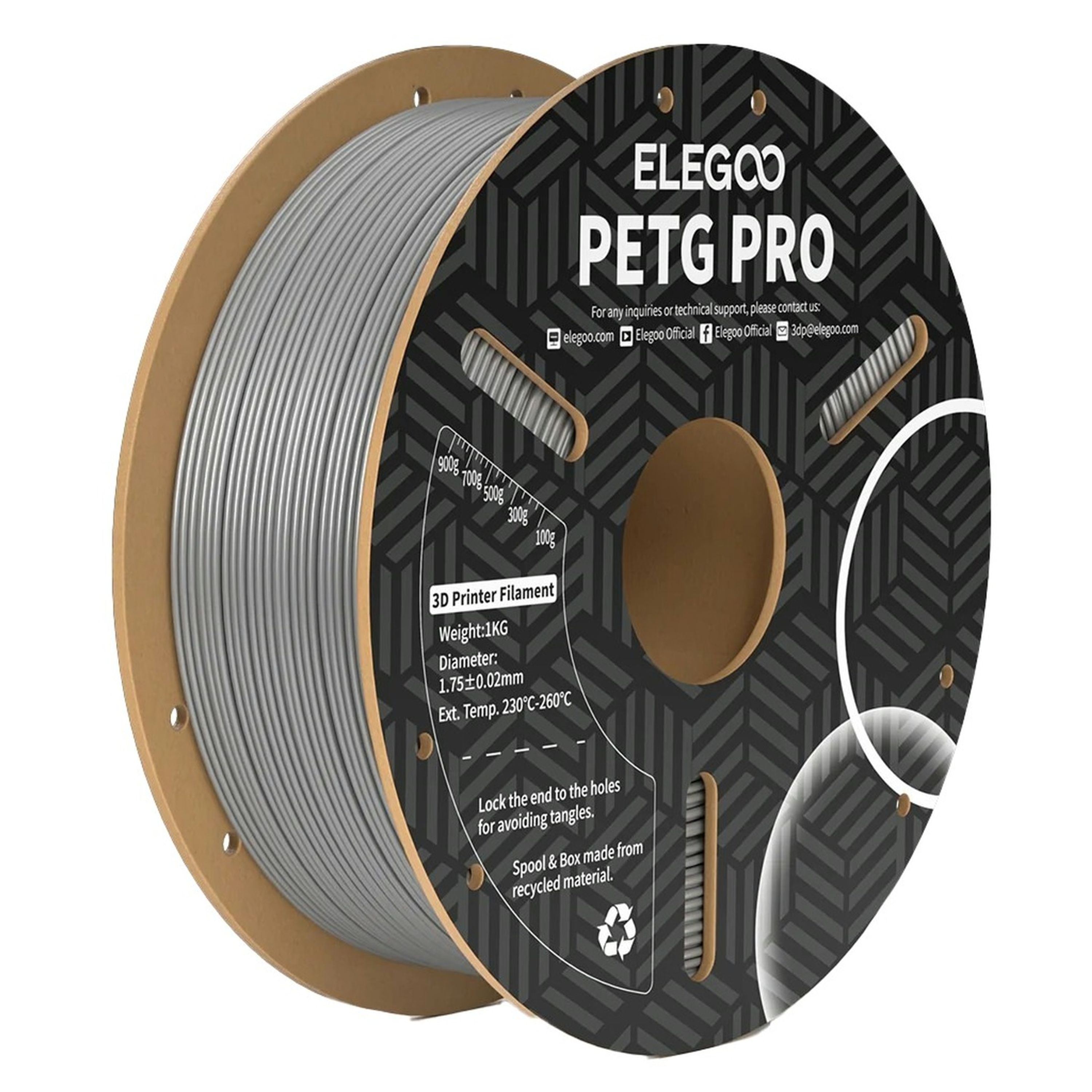 Elegoo PETG Pro filament Grey 1.75mm 1kg