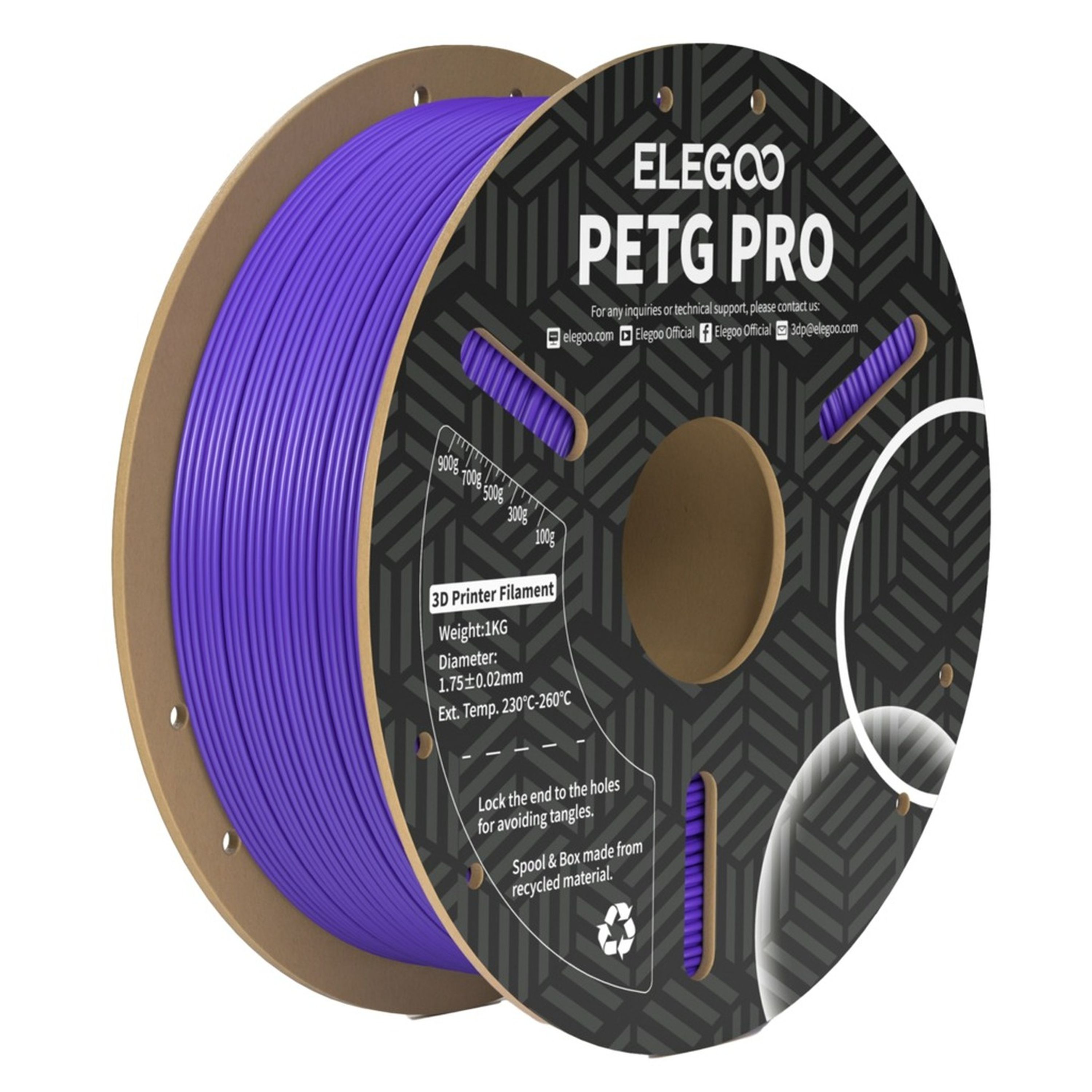 Elegoo PETG Pro filament Purple 1.75mm 1kg