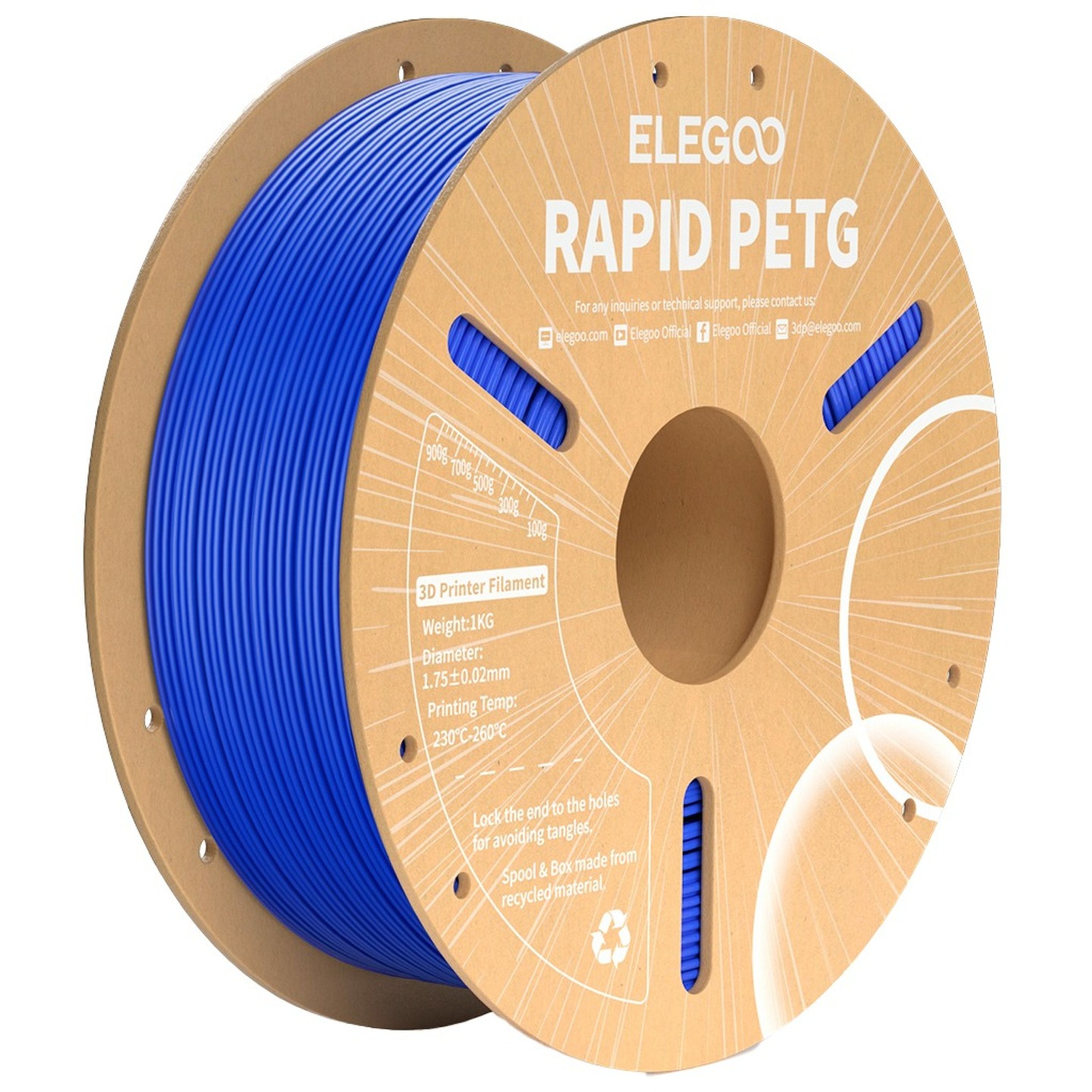 Elegoo Rapid PETG filament Blue 1.75mm 1kg