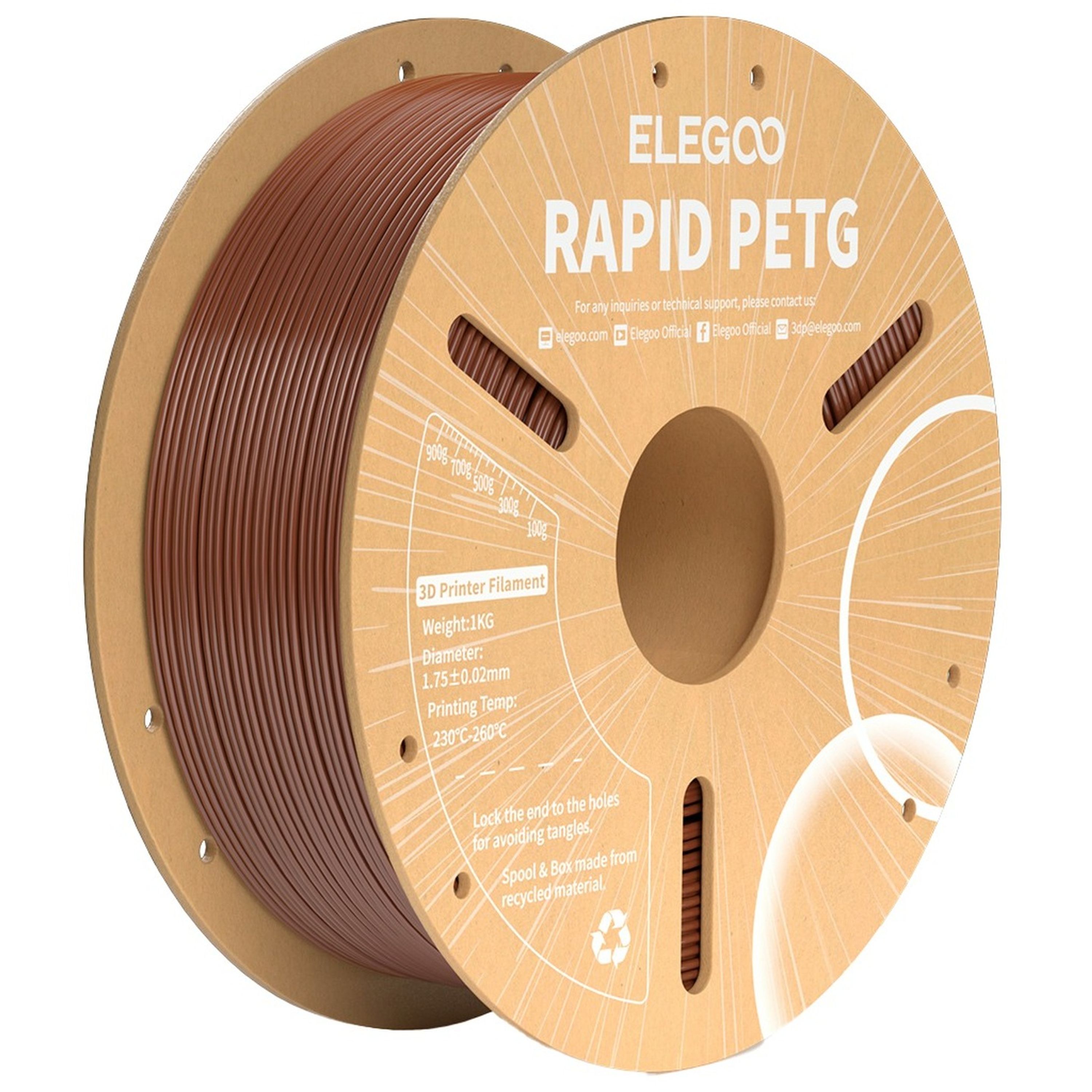 Elegoo Rapid PETG filament Brown 1.75mm 1kg