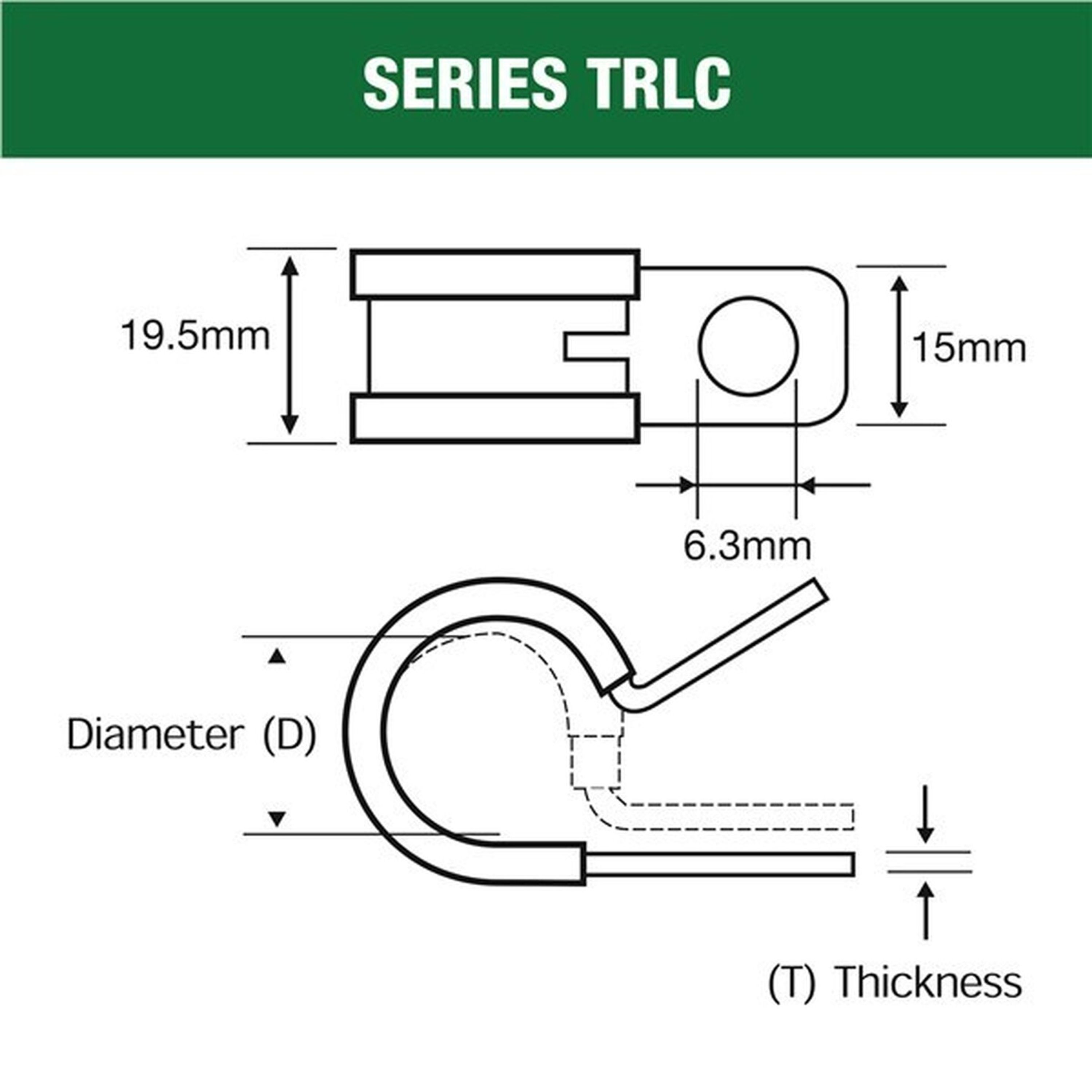 Stainless Steel P Clamp 6mm - 10 Pack