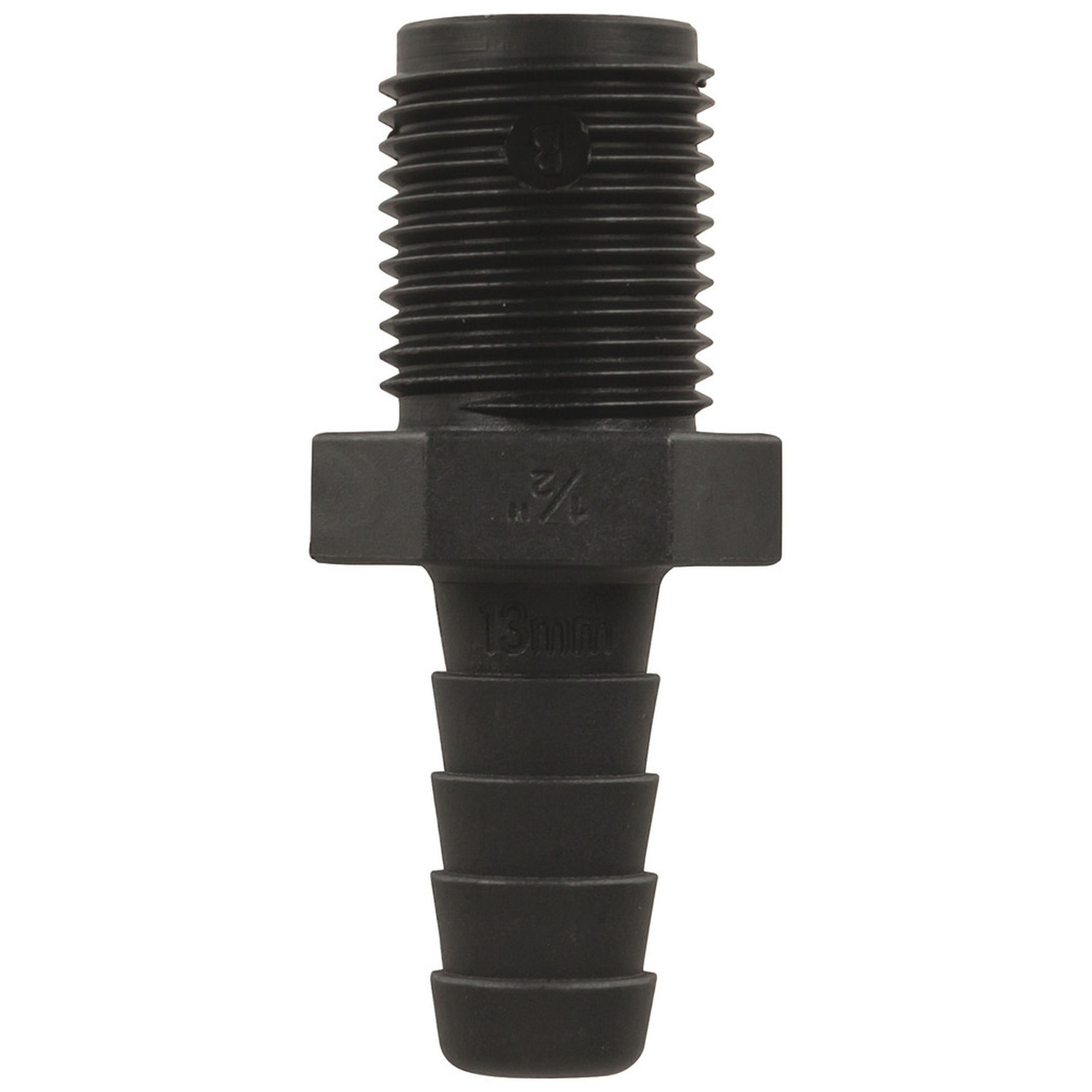 Hose Tail to BSP Male Straight - 13mm 1/2 Hose to 1/2in BSP Thread