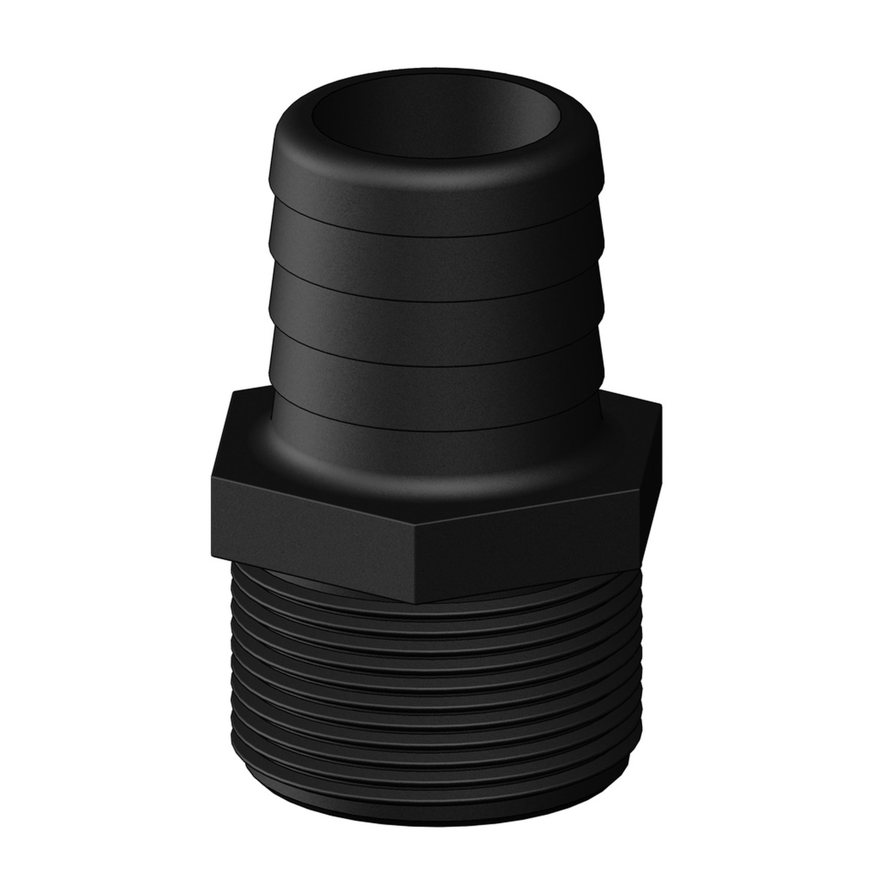 Hose Tail to BSP Male Straight - 38mm 1-1/2 Hose to 1-1/2in BSP Thread