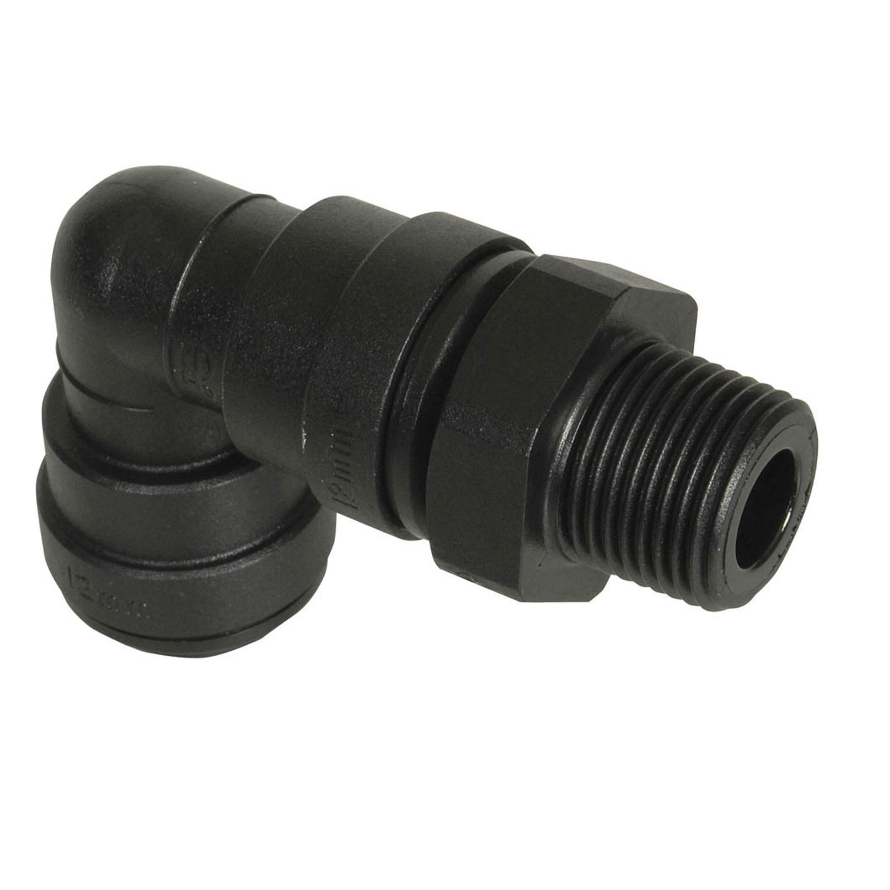 Speedfit Adaptors Connection Pieces - 12mm Hose to 3/8 BSPT Elbow Male