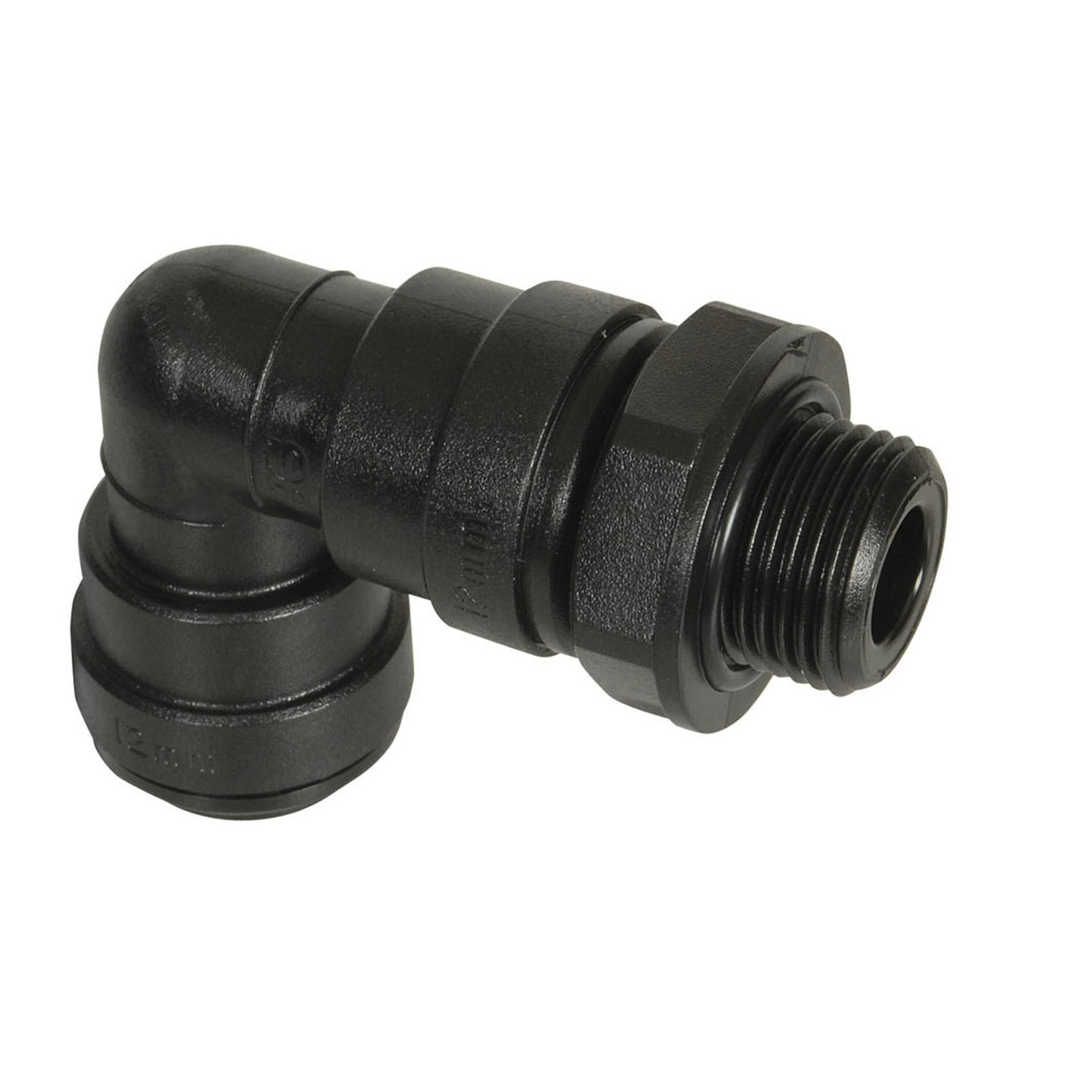 Speedfit Adaptors Connection Pieces - 12mm Hose to 3/8 BSP Elbow Swivel