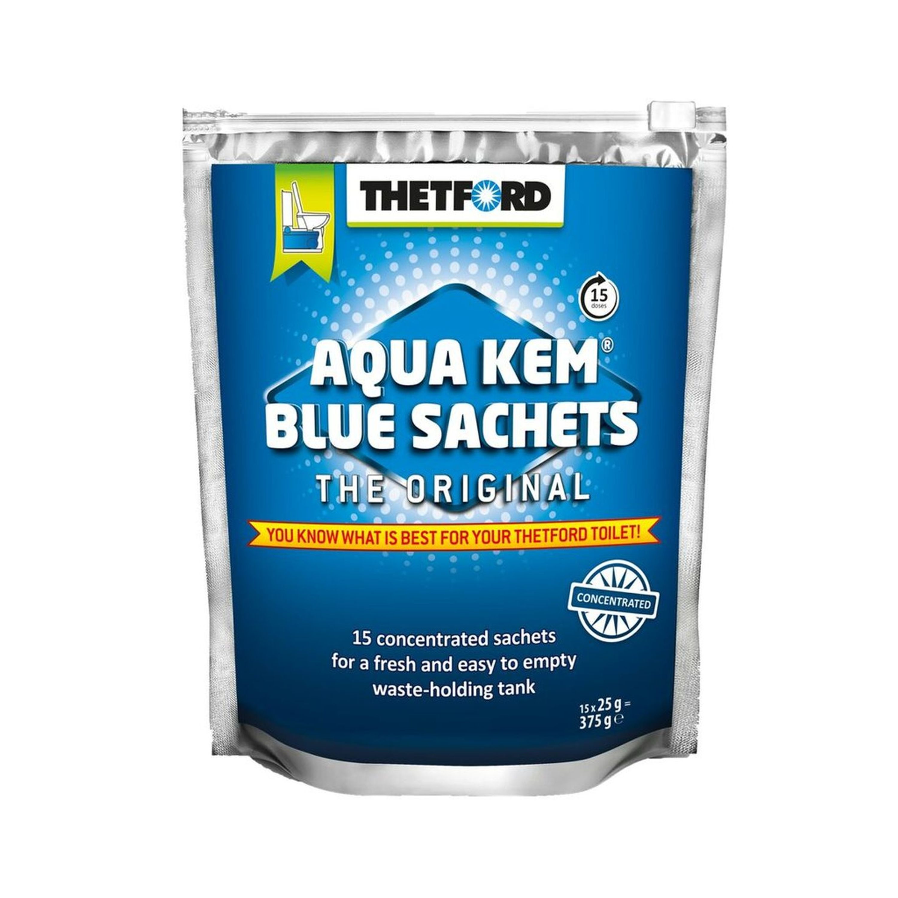 Thetford Aqua Kem Concentrated Blue Sachets 15 Pack