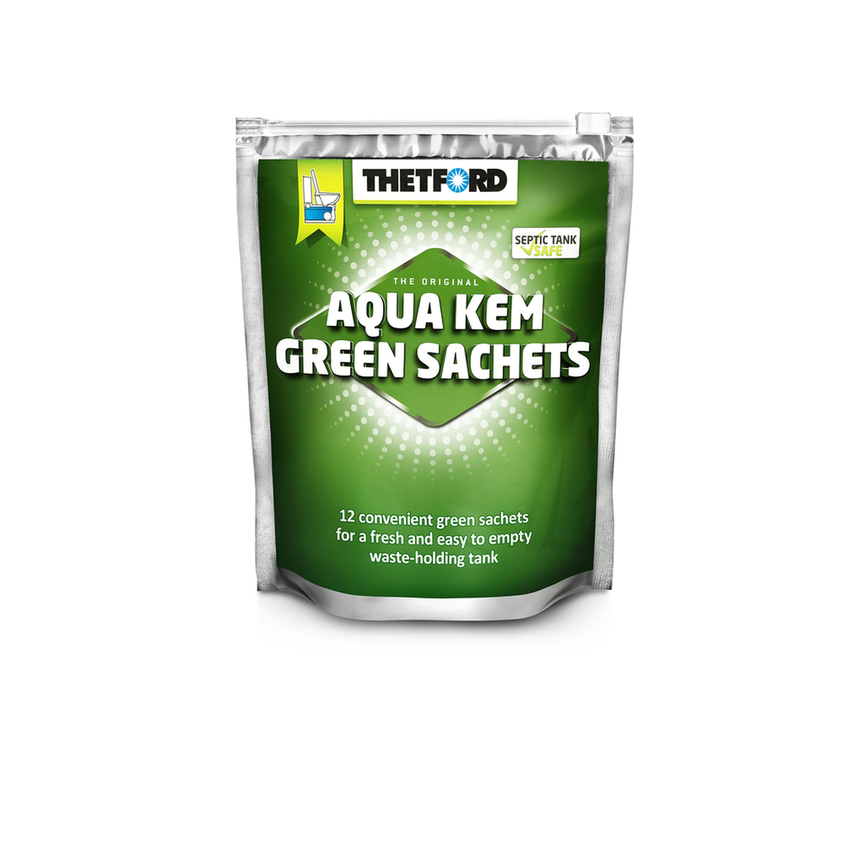 Thetford Aqua Kem Concentrated Green Sachets 12 Pack