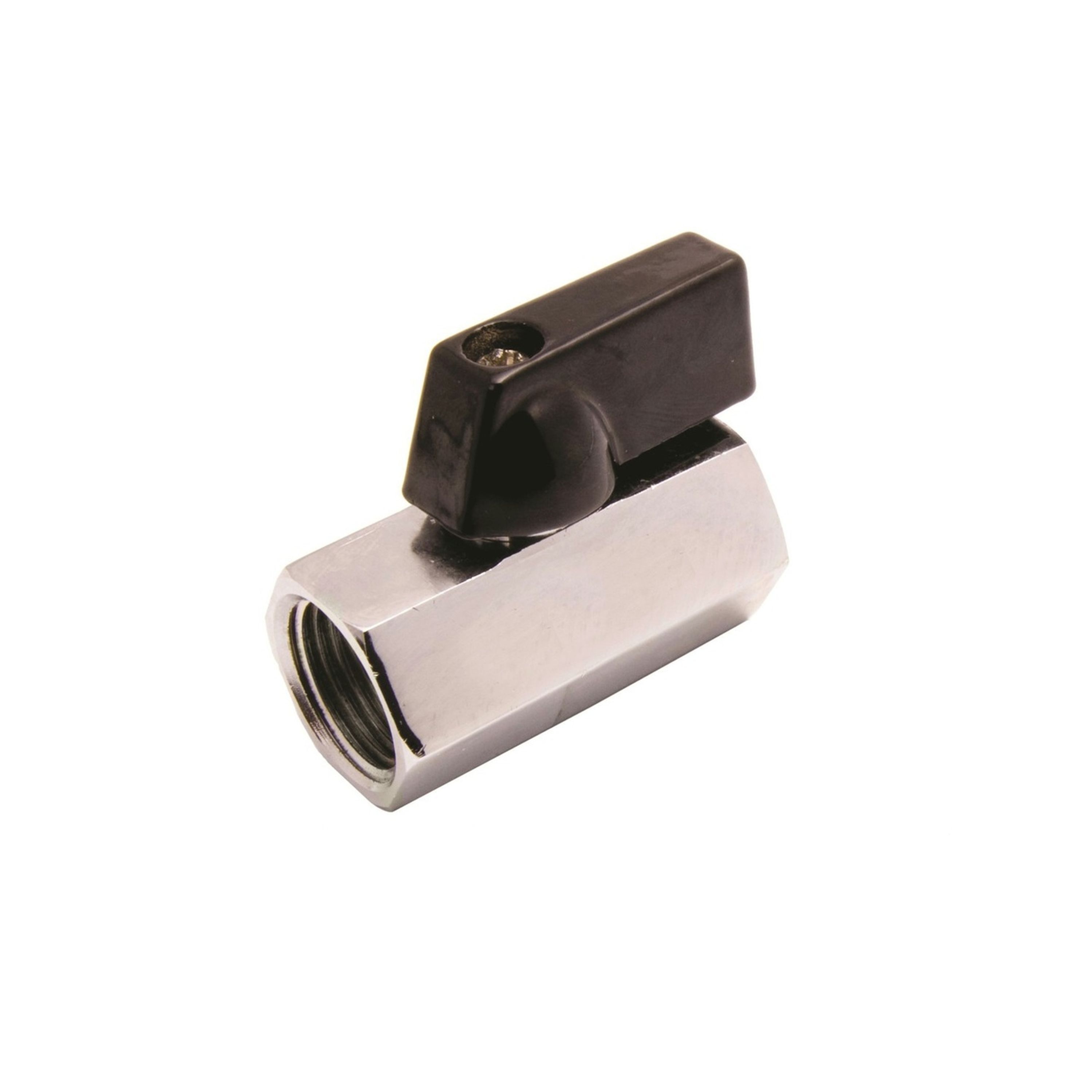 1/4 Mini Ball Valve Chrome Plated Brass Female to Female