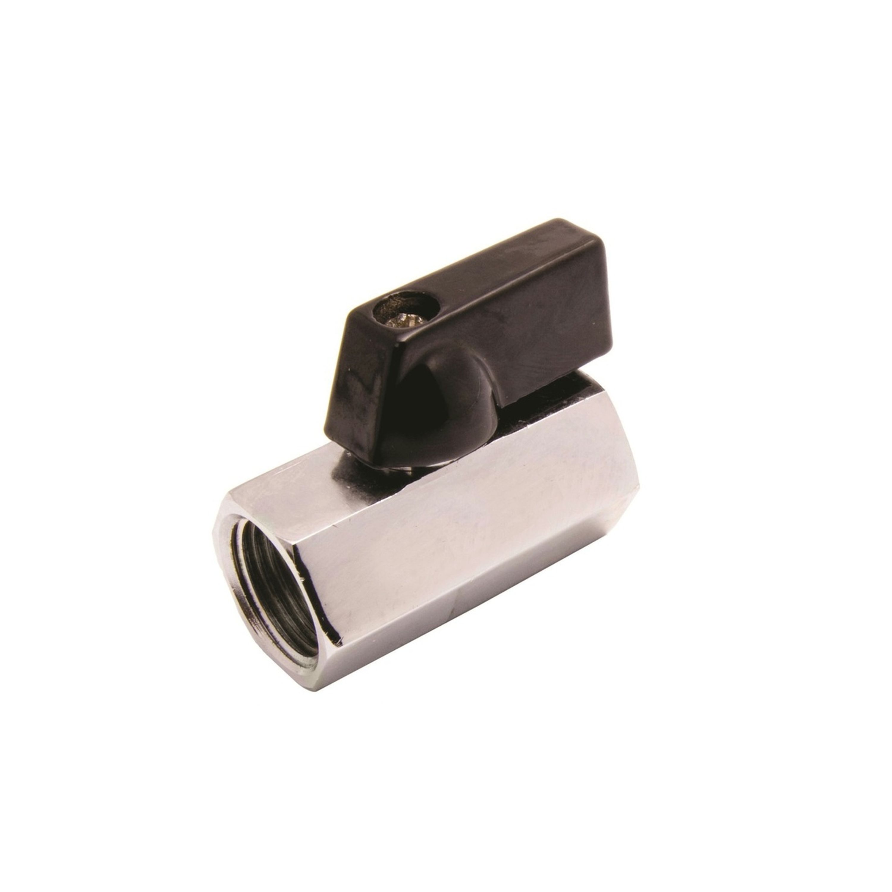 3/8 Mini Ball Valve Chrome Plated Brass Female to Female