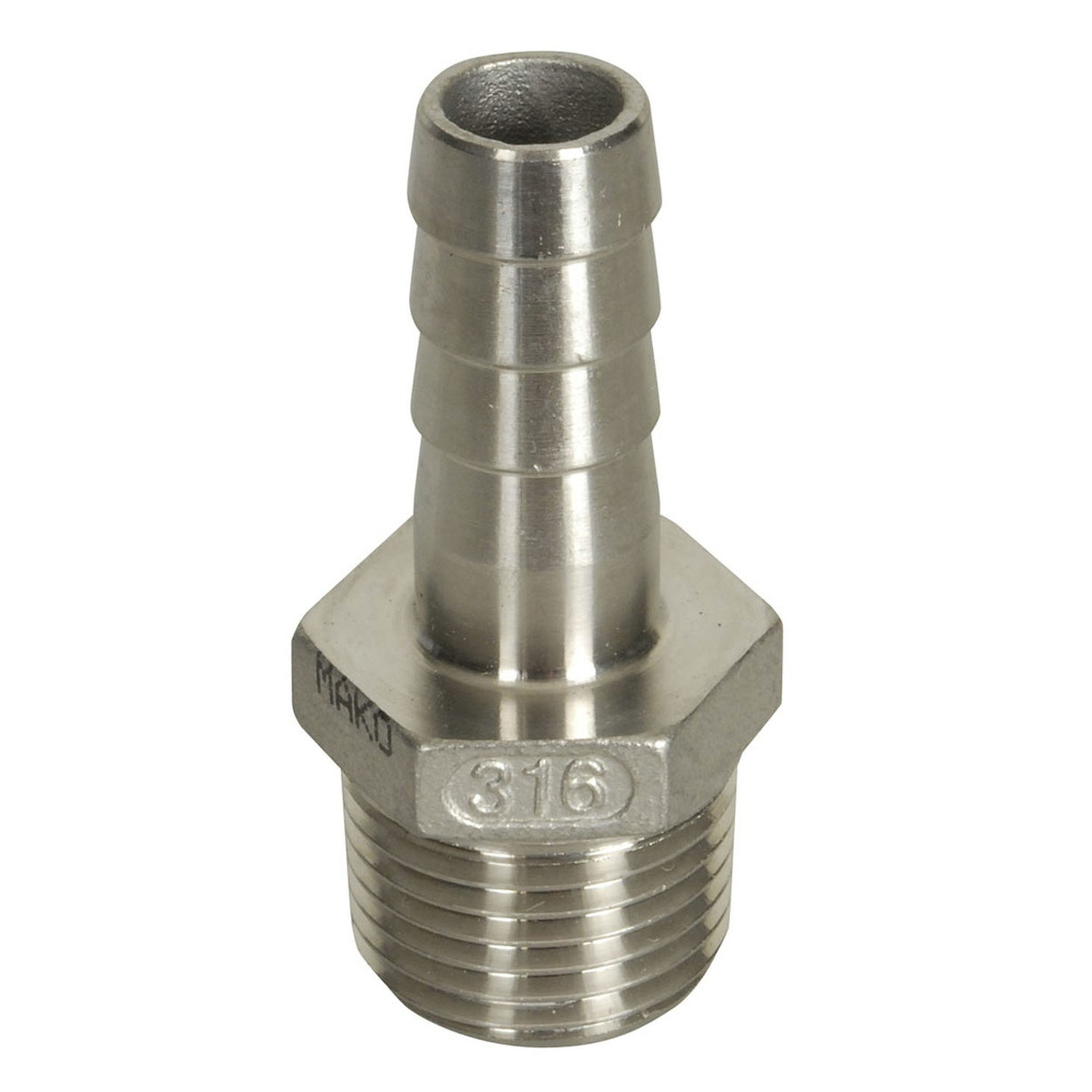 19mm 316 Stainless Connector with Tail