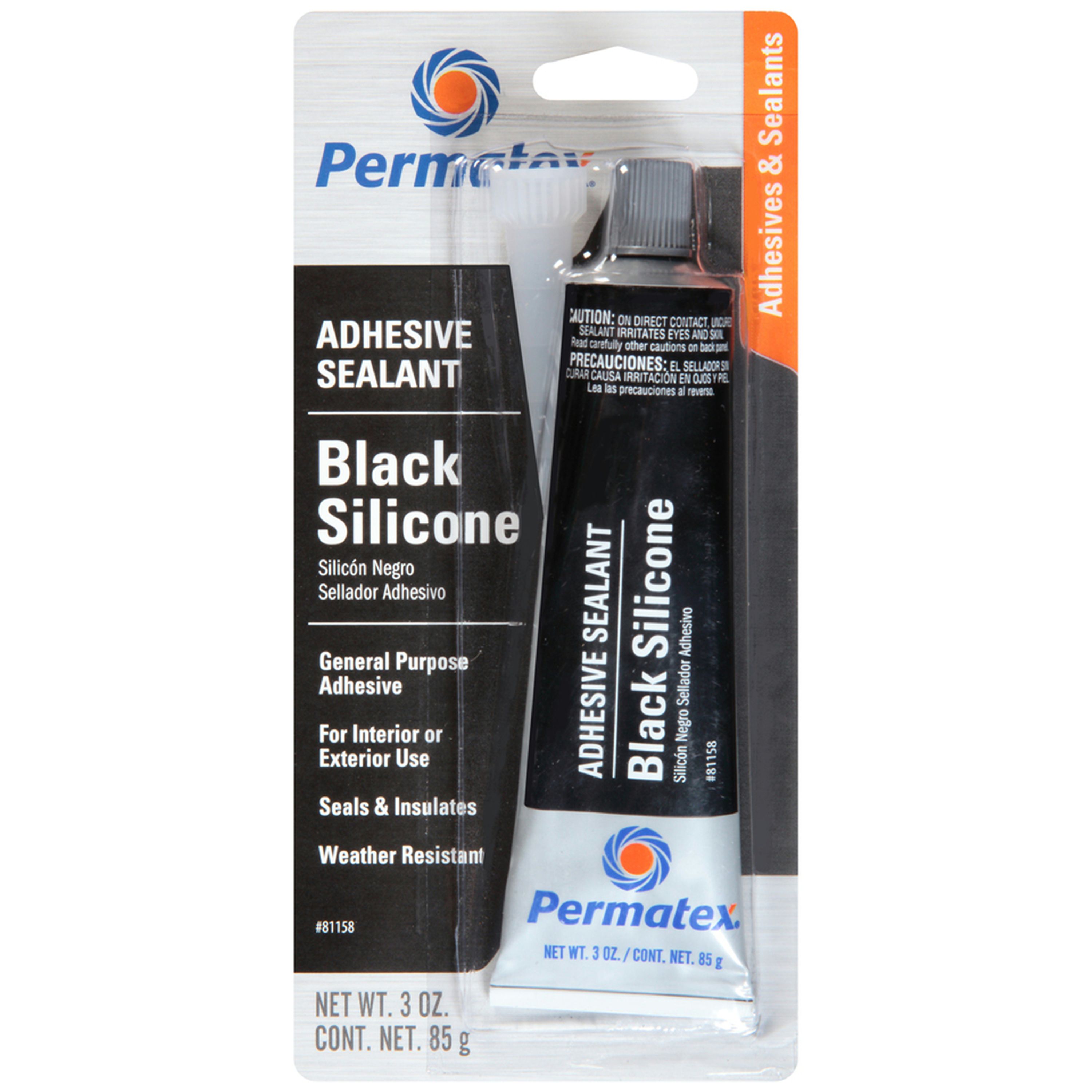 Permatex Black Silicone Adhesive Sealant  85G