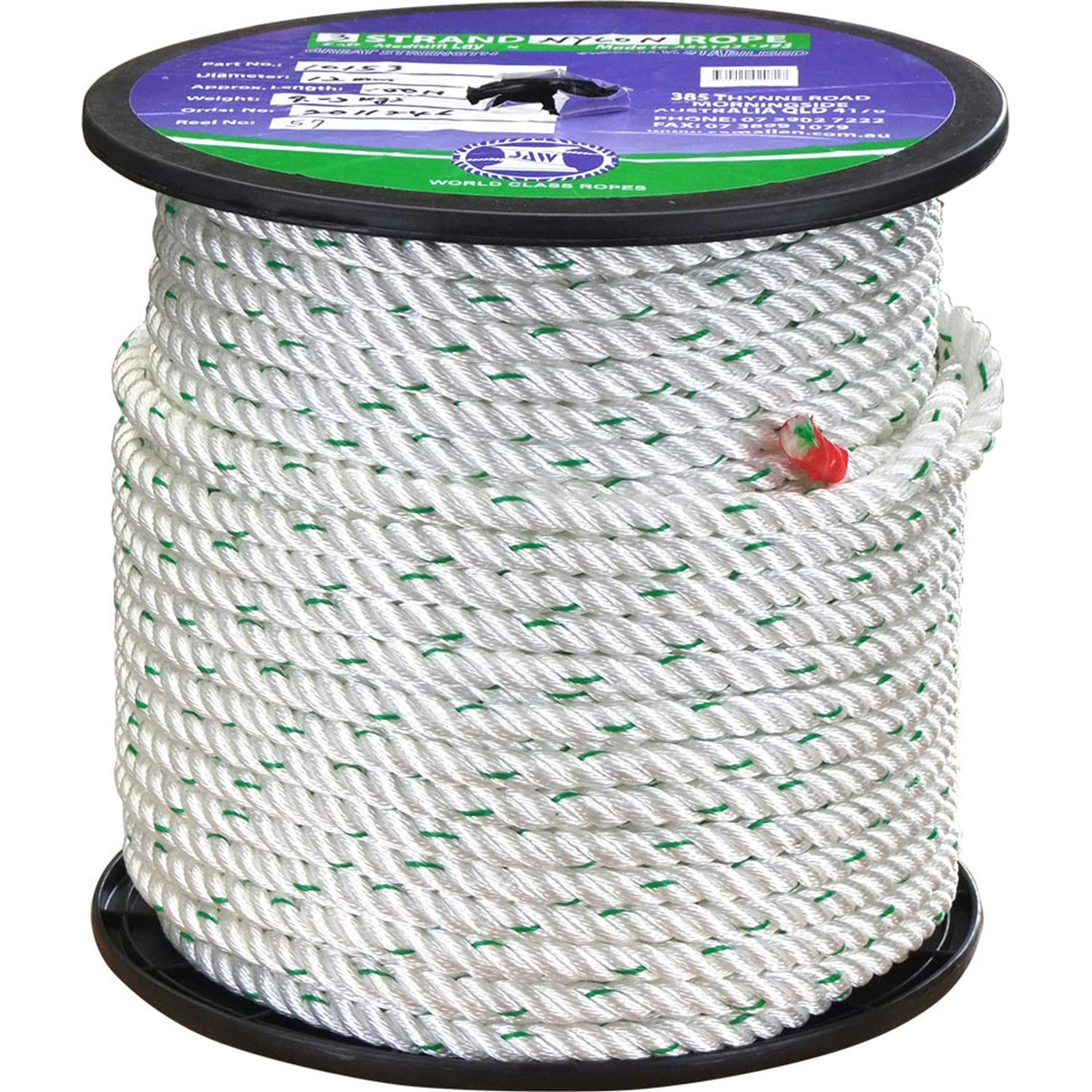Nylon 3 Strand - 6mm 1/4 - 950kg BS