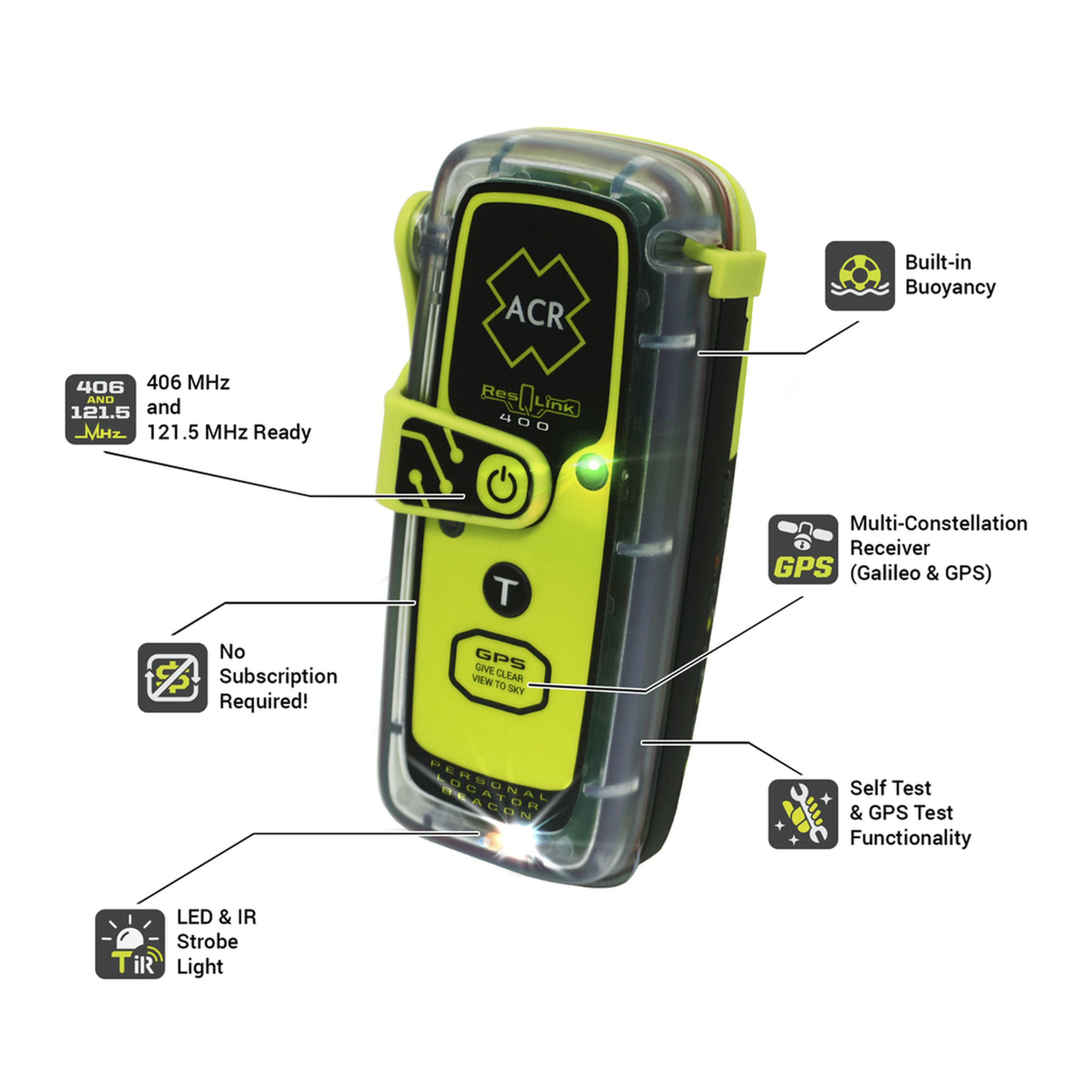 ACR ResQLink 400 Professional Buoyant Personal Locator Beacon