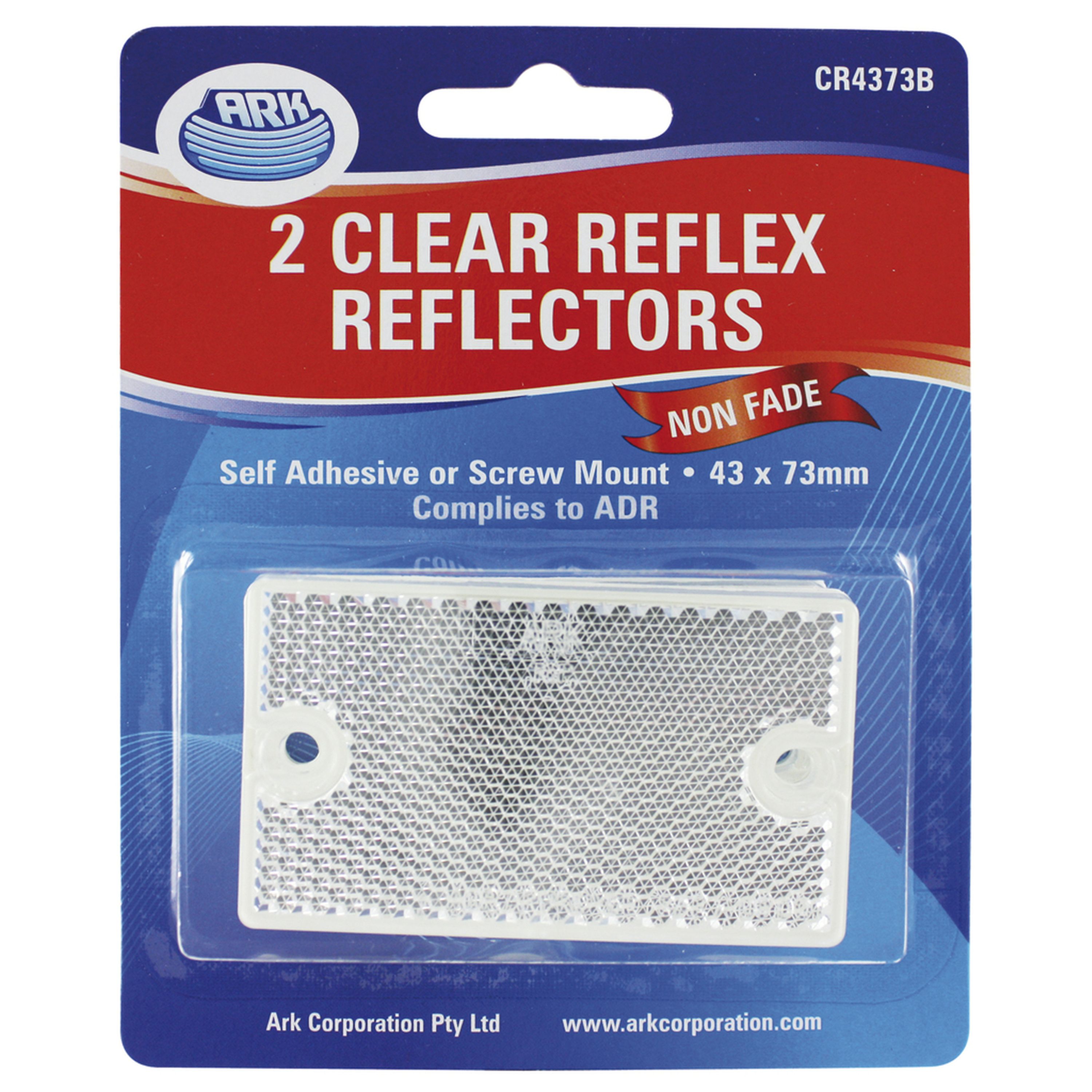 Trailer/ Other Vehicle Reflectors - Clear - 43 x 73mm