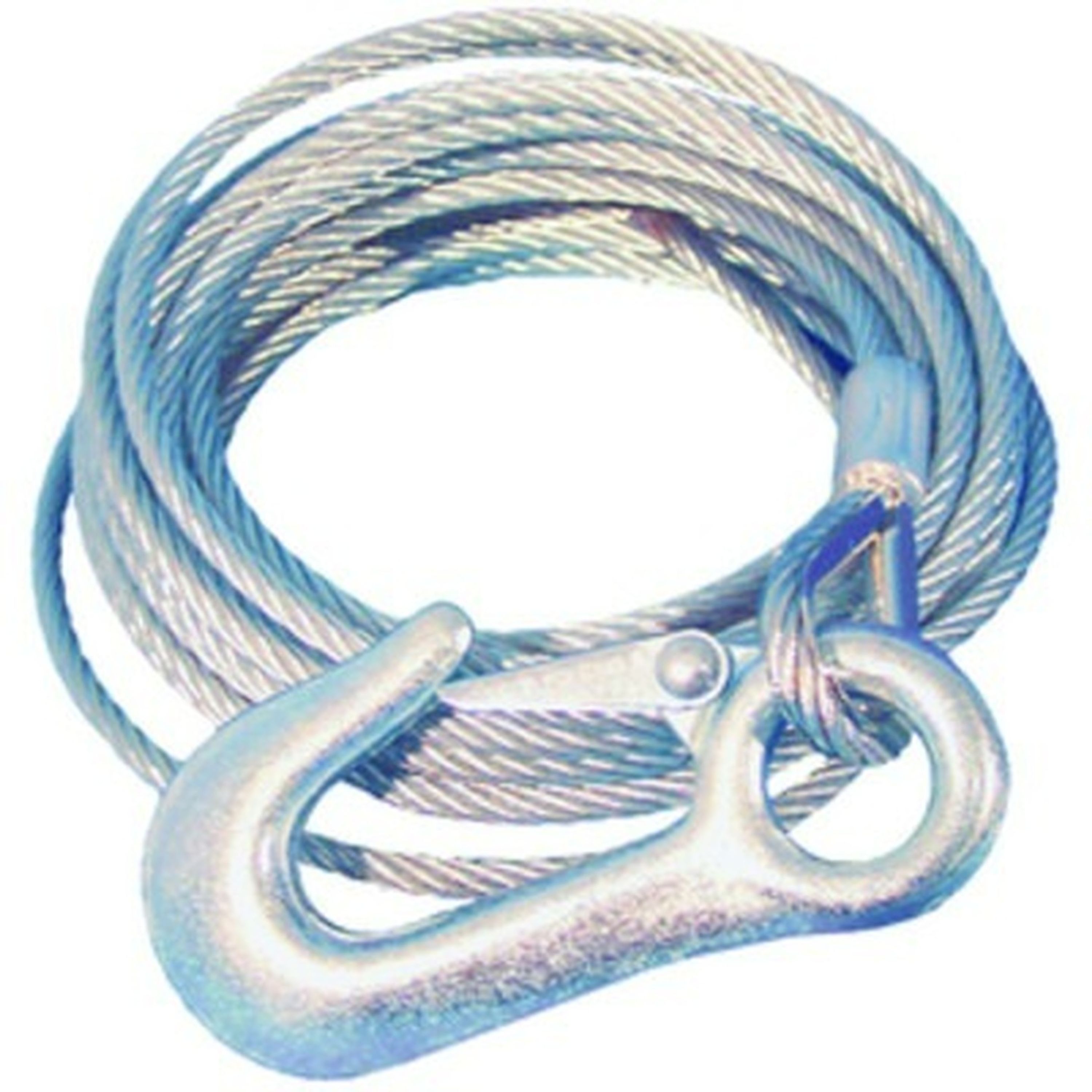 Cable Type Line - 7.6m 25ft x 6mm Cable with Snaphook