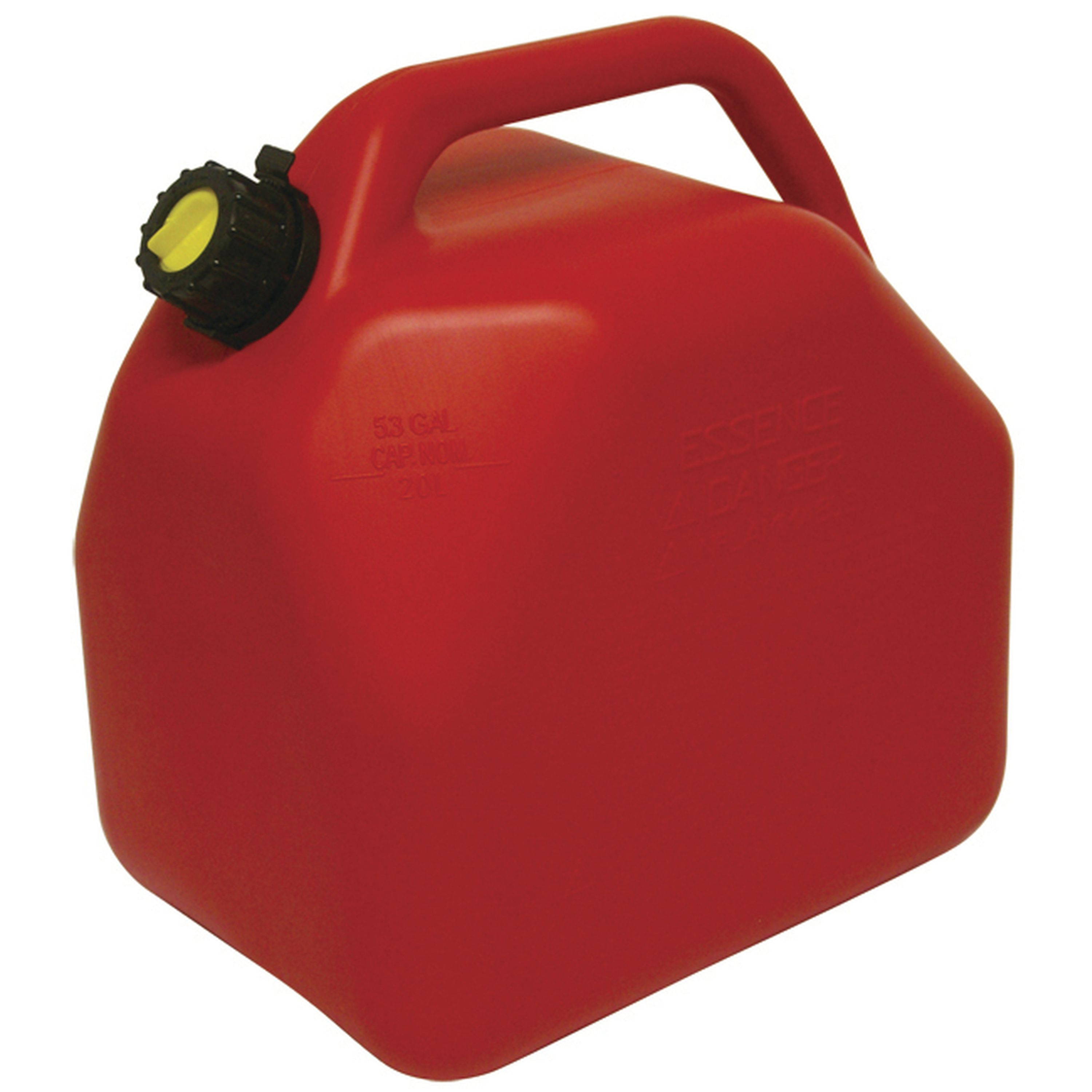 20L Plastic Jerry Can - Red - Petrol - Self Venting
