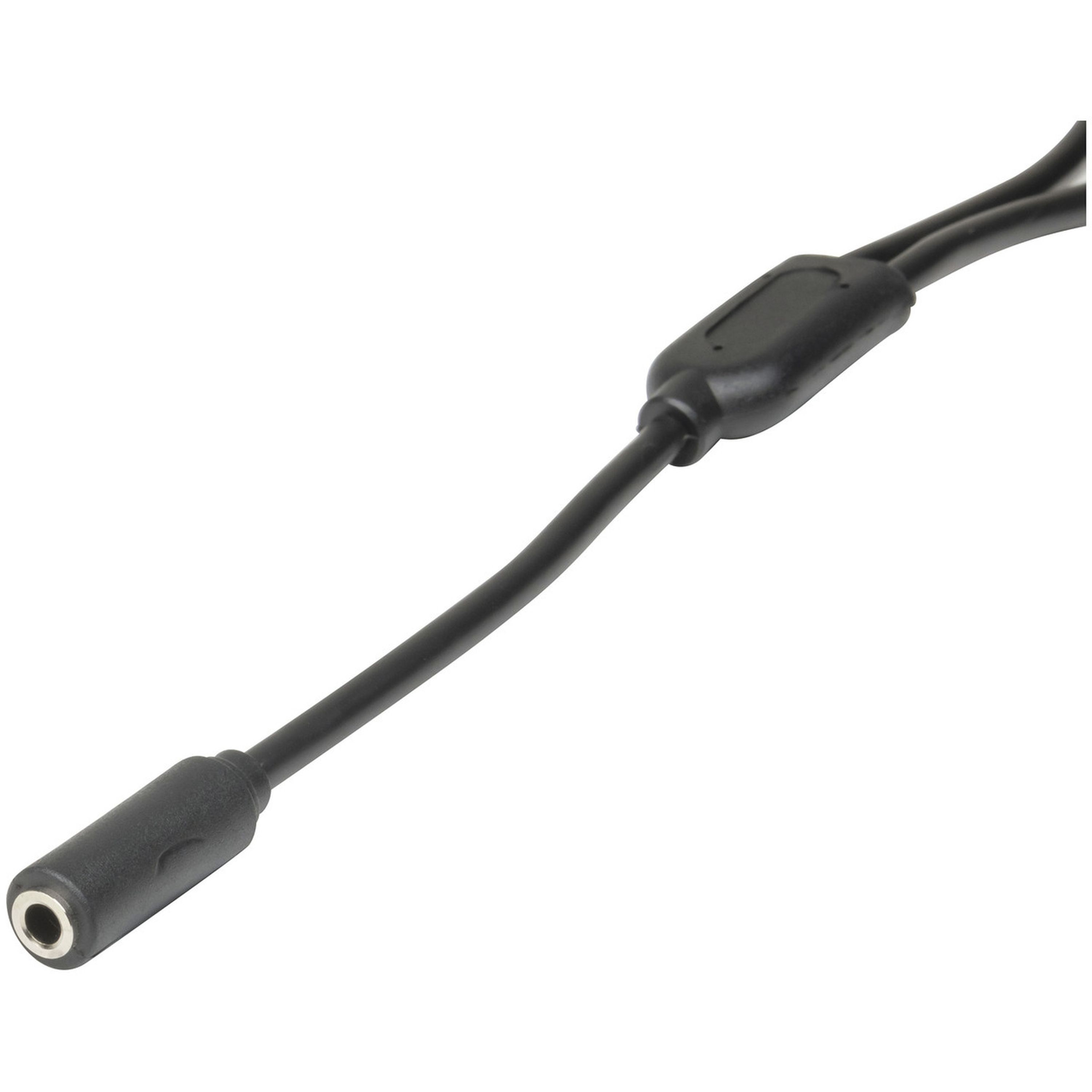 3.5mm 4P Skt - 2x3.5mm Plug Cable - 250mm