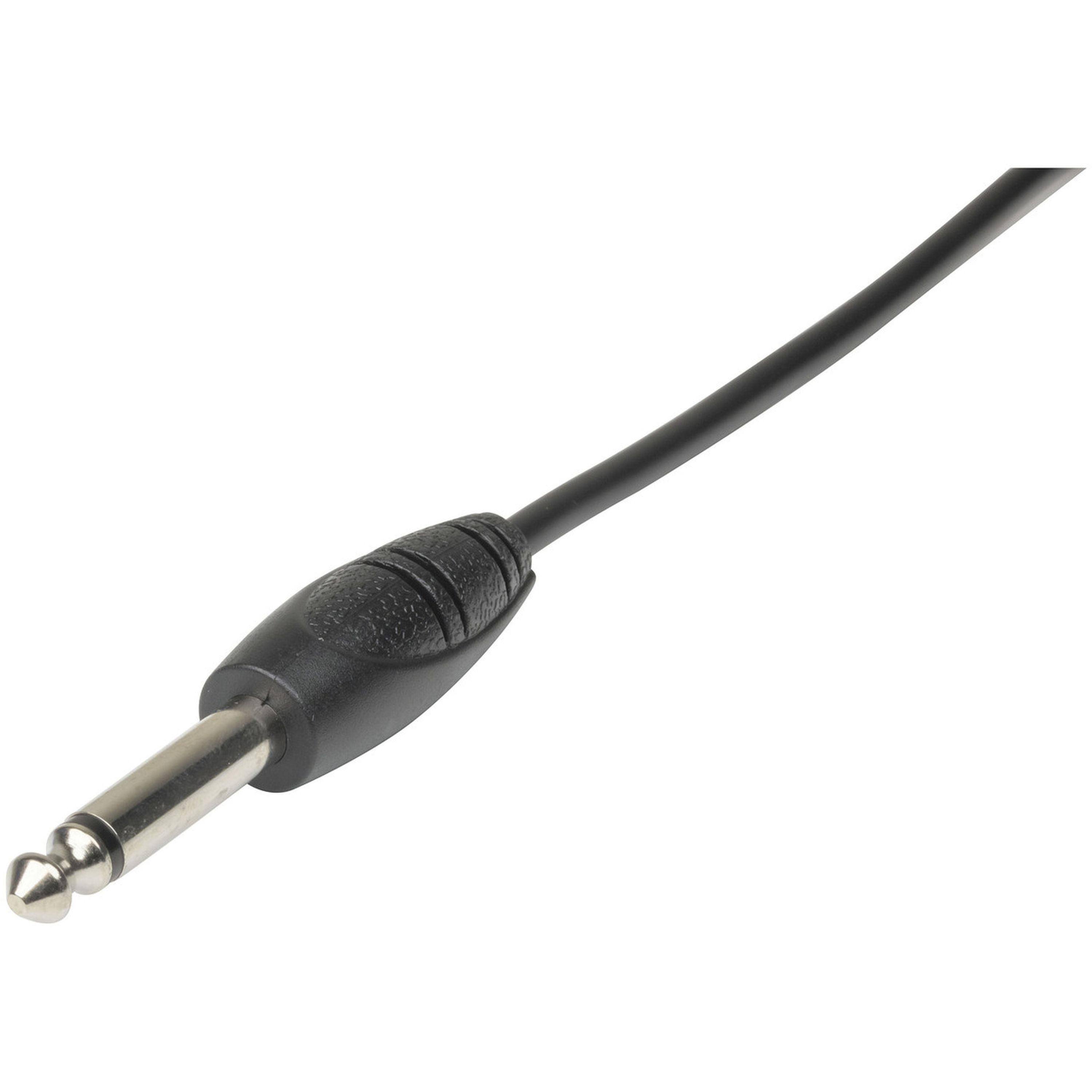 6.5mm Mono Plug to 6.5mm Mono R/A Plug Audio Cable - 3m