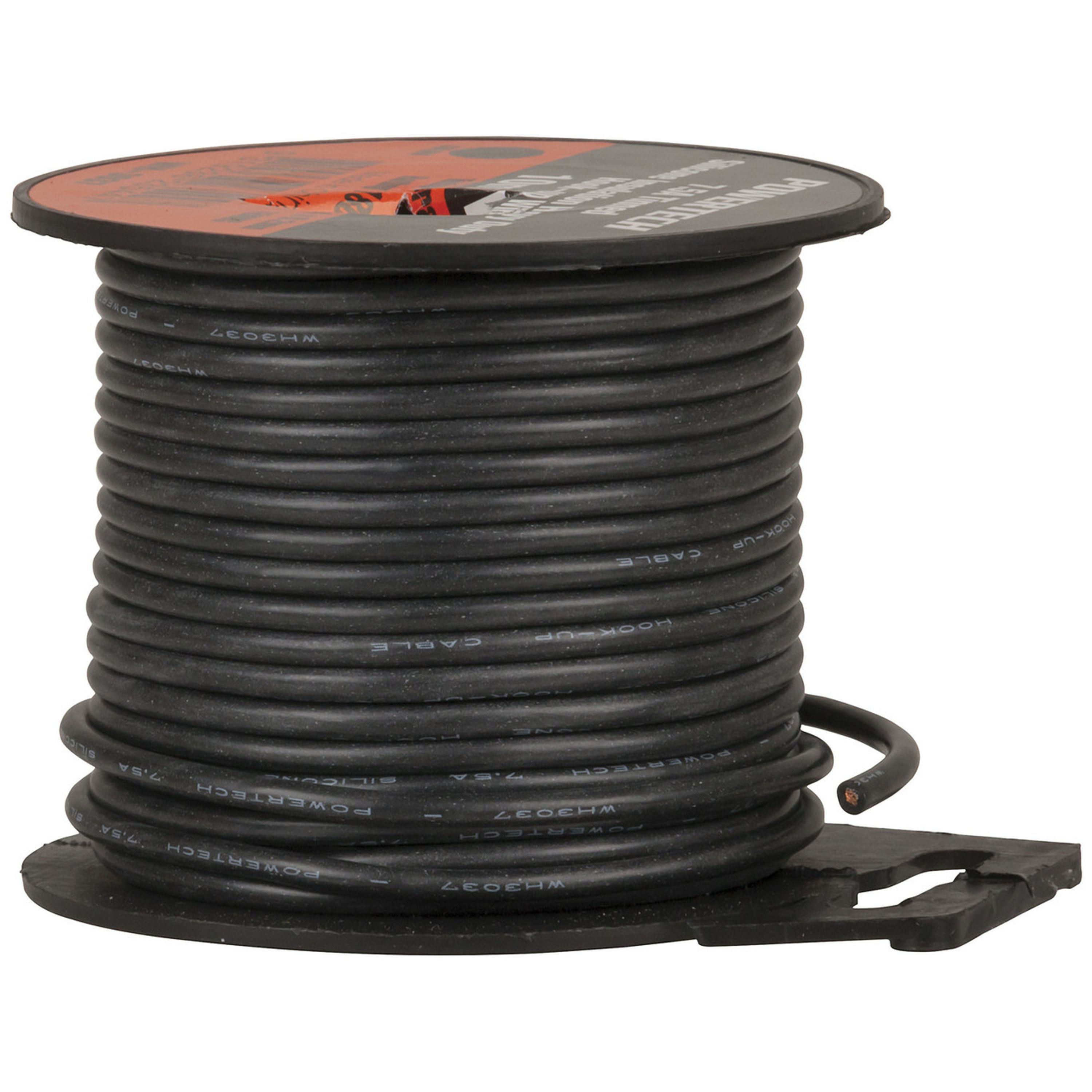7.5A Heavy Duty Silicone Hook Up Wire - 10m Roll - Black