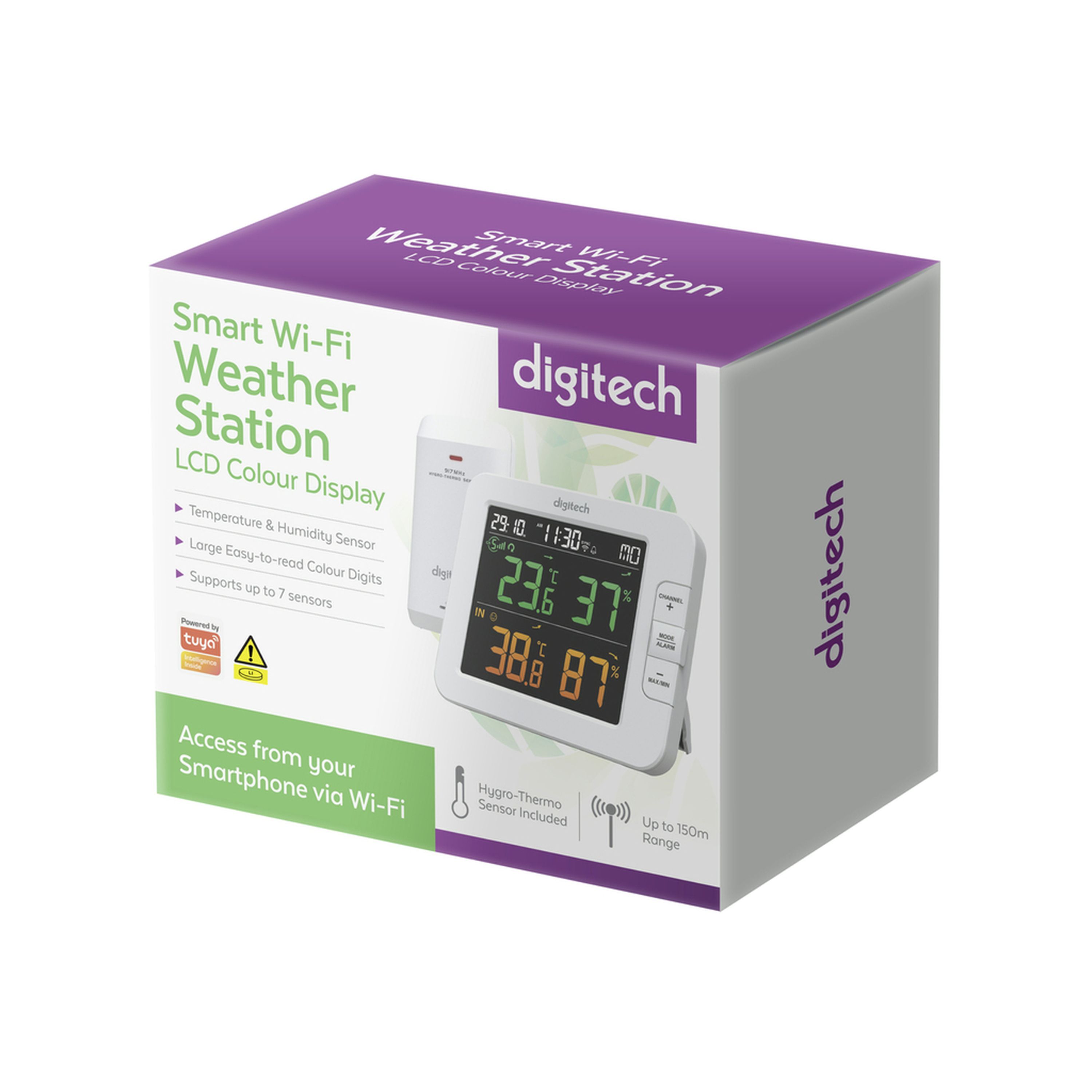 Smart Wifi Multi-Channels Weather Station with Colour LCD Screen