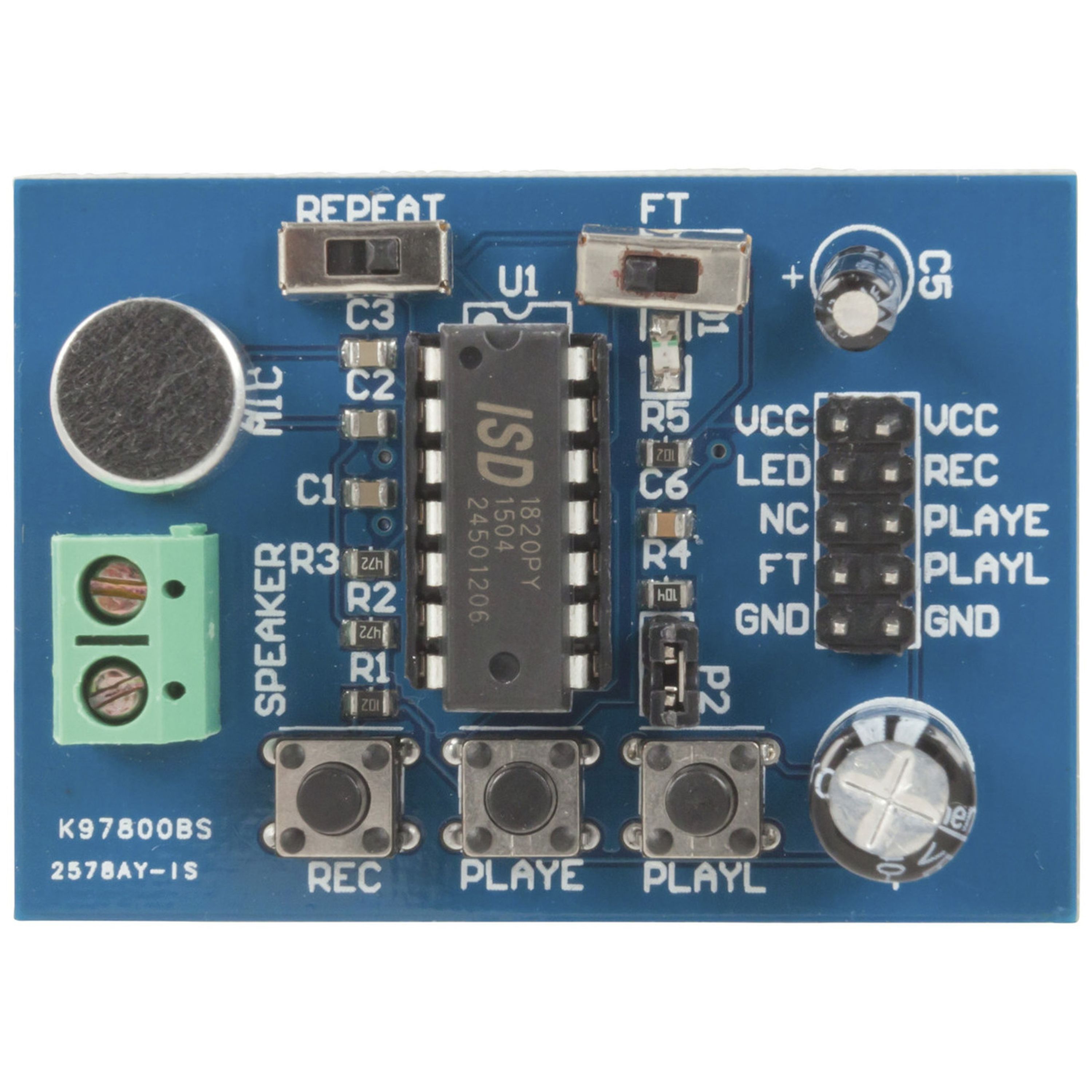 Duinotech Arduino Compatible Record and Playback Module