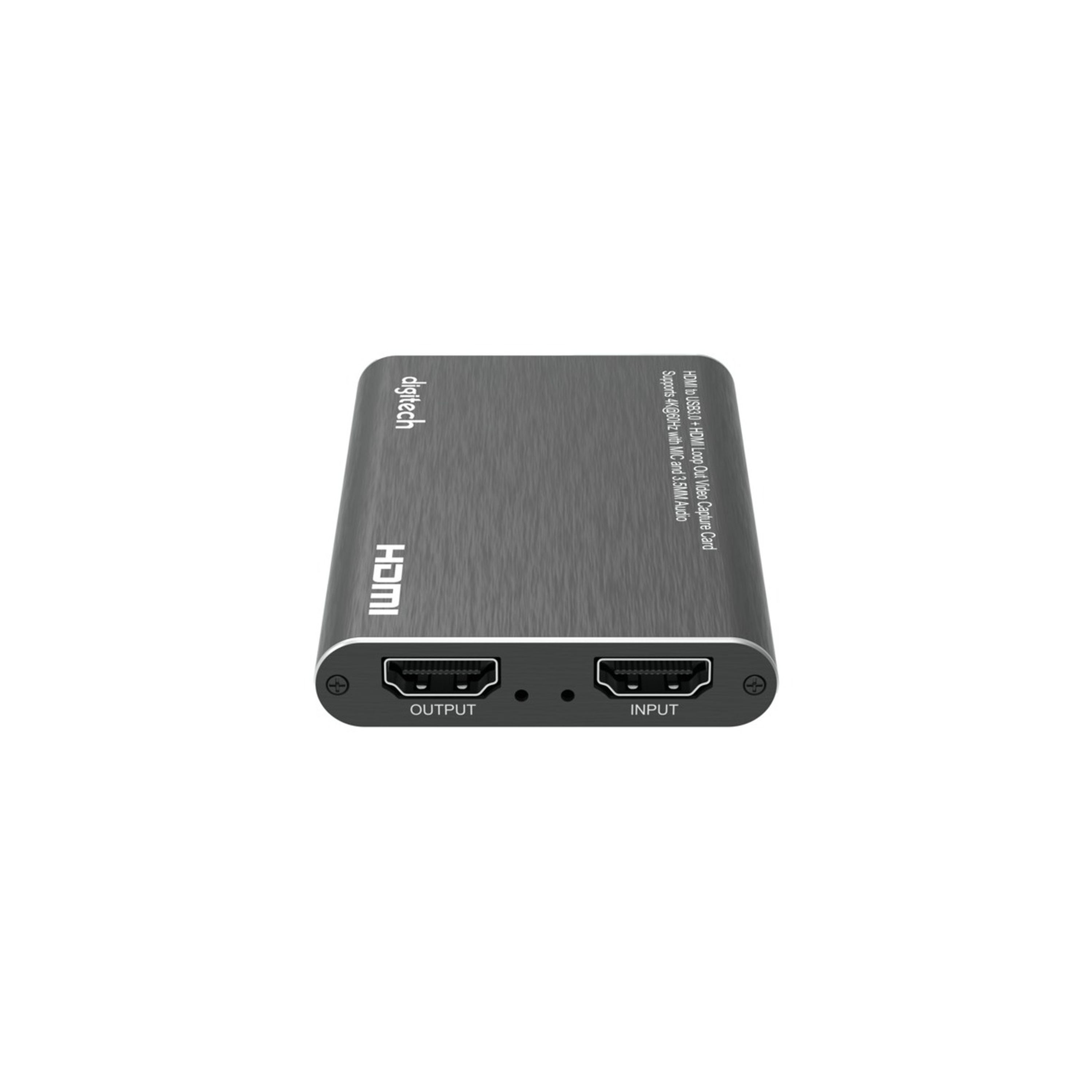 HDMI to USB3.0  HDMI Loop Out Video Capture Card Supports 4K60Hz with Mic and 3.5mm Audio