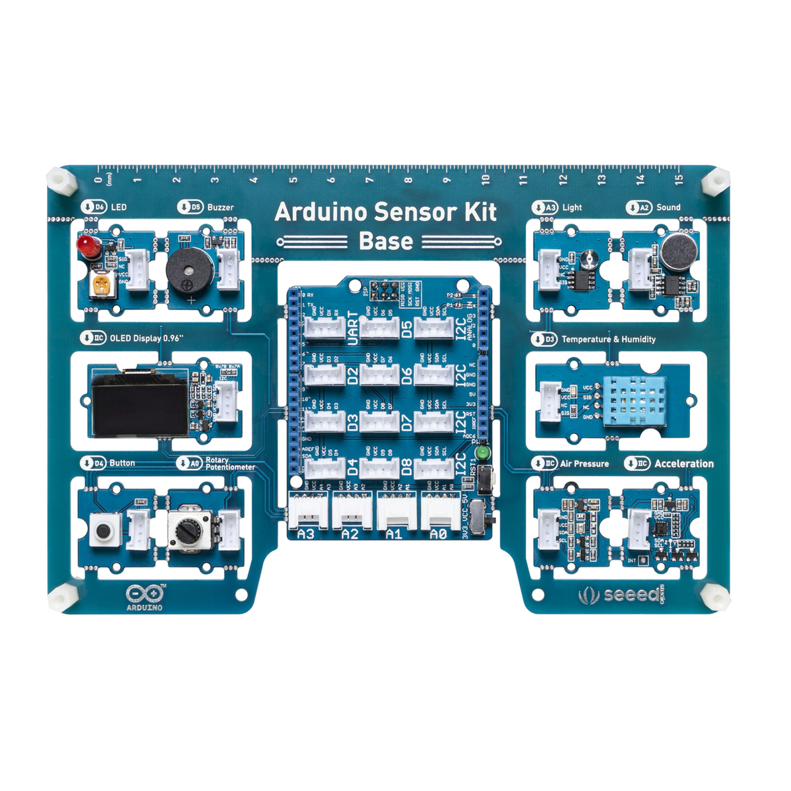 Arduino Sensor Kit with 10 Sensors plus Shield