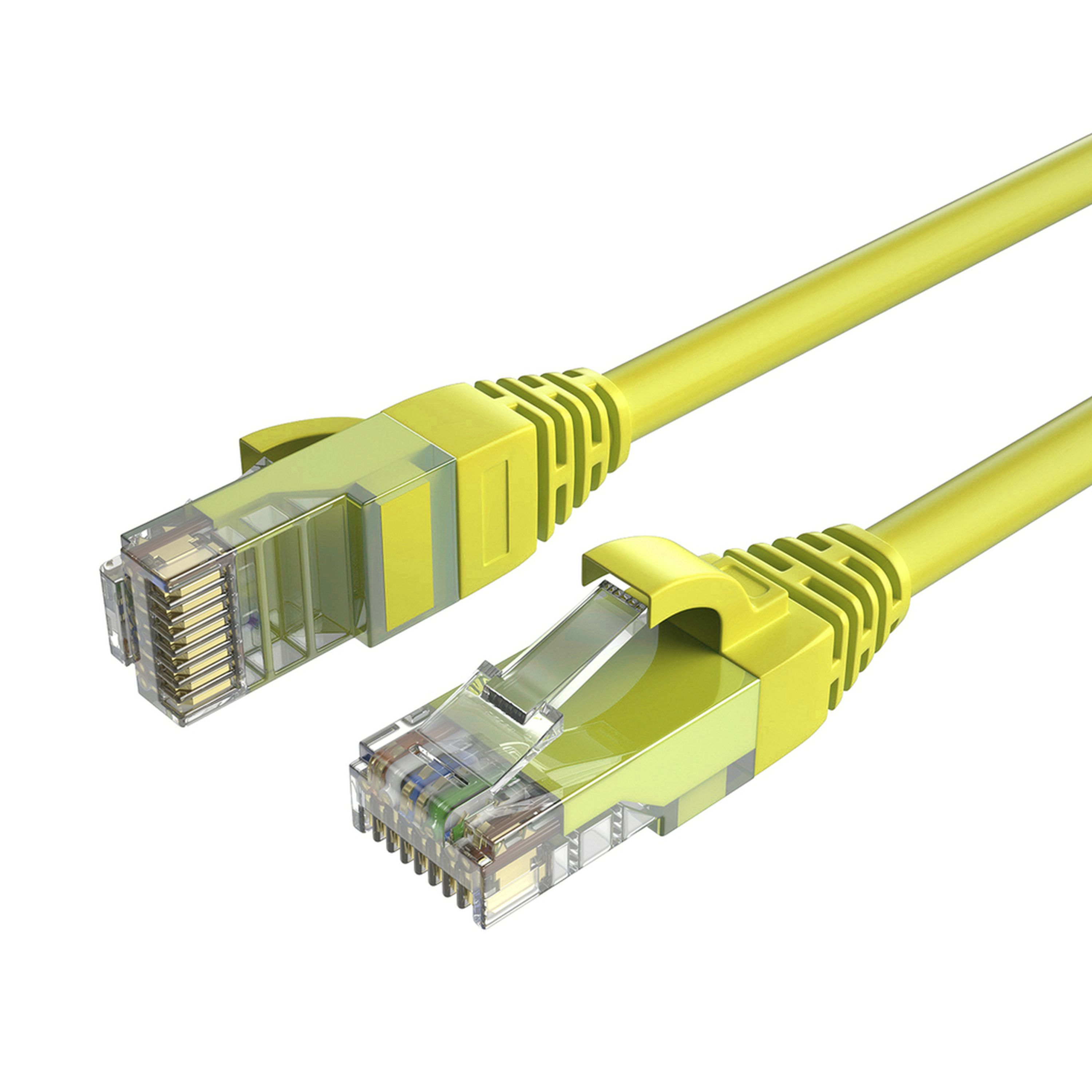 Cat7 Ultra Thin Patch Cable 6Pk - 25cm Yellow
