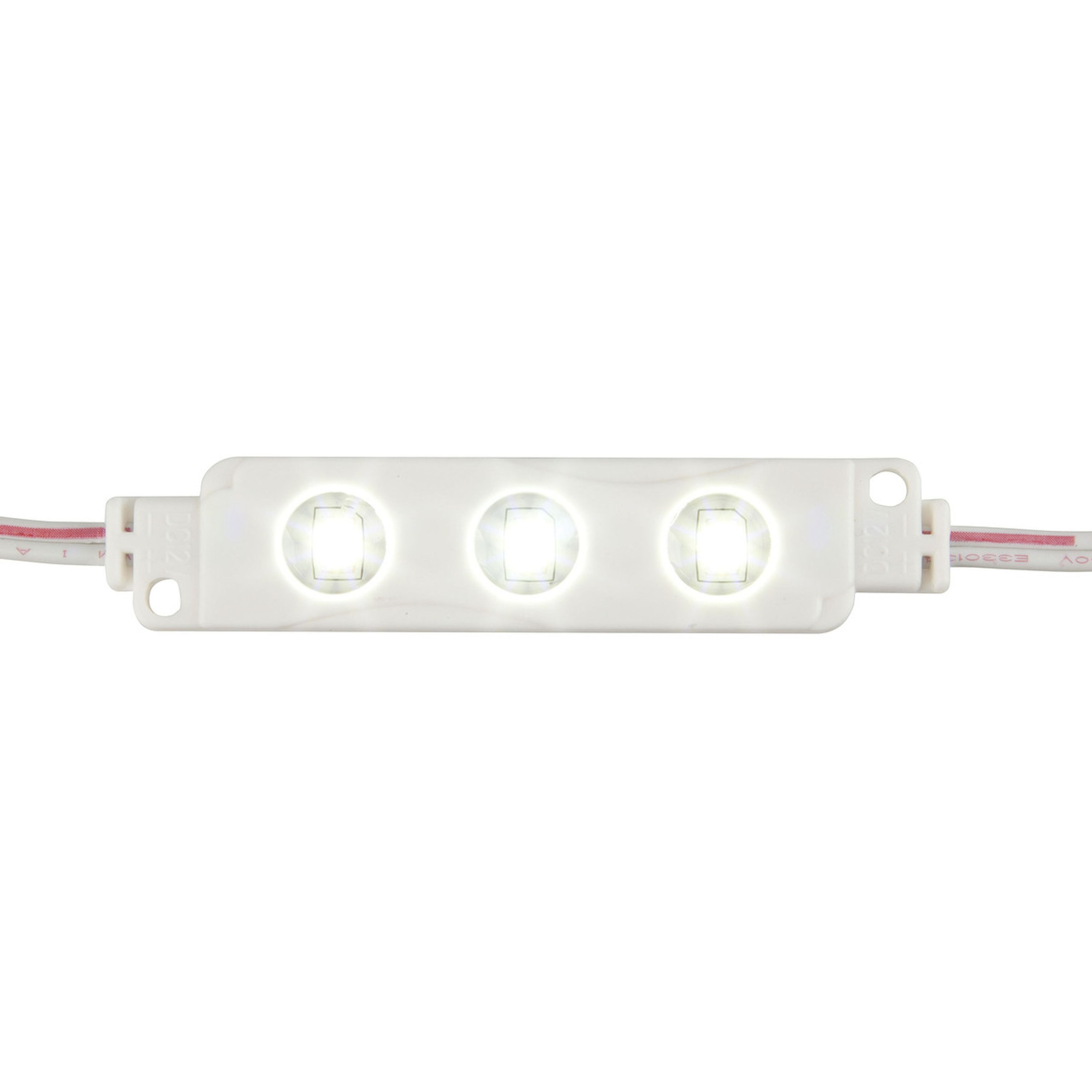 IP65 LED Light Module String, 10x 3x3528-LEDs, Cool White
